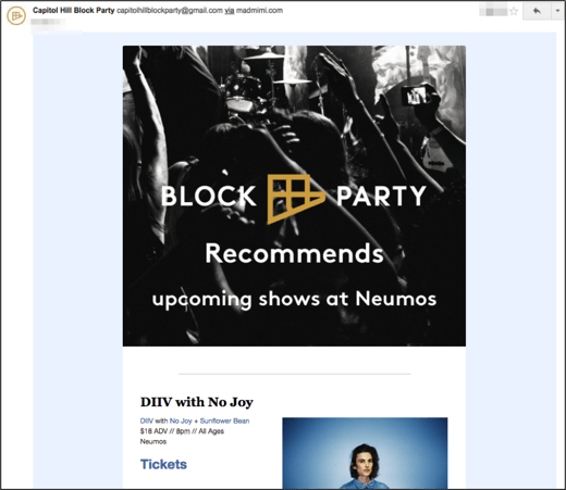Block Party Email