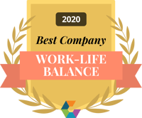 Comparably 2020 Best Company Work-Life Balance award