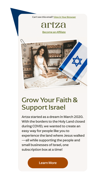 E-commerce campaign design for faith-based artisanal goods