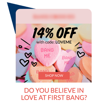 E-commerce campaign design for cookies on Valentine's Day