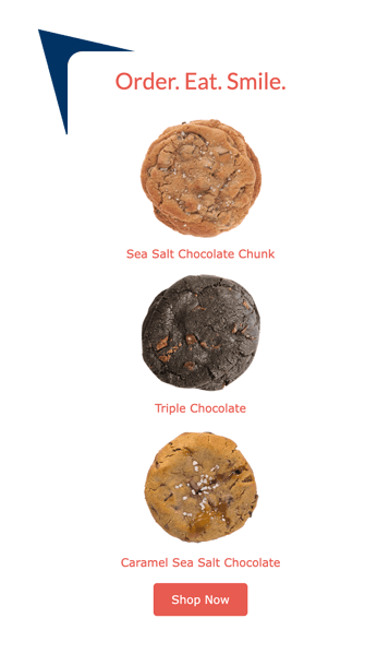 E-commerce campaign design for cookies