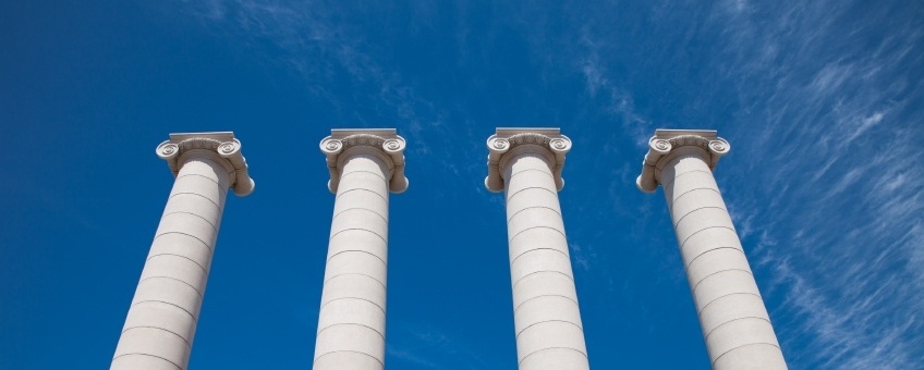 Picture of columns and sky background