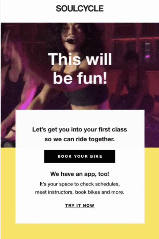 soulcycle email example