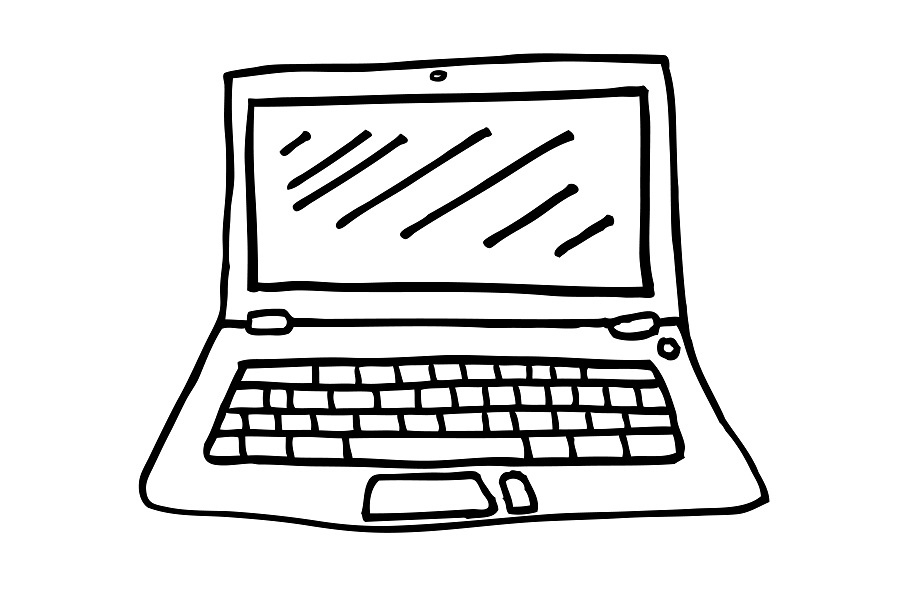 Как нарисовать ноутбук легко
