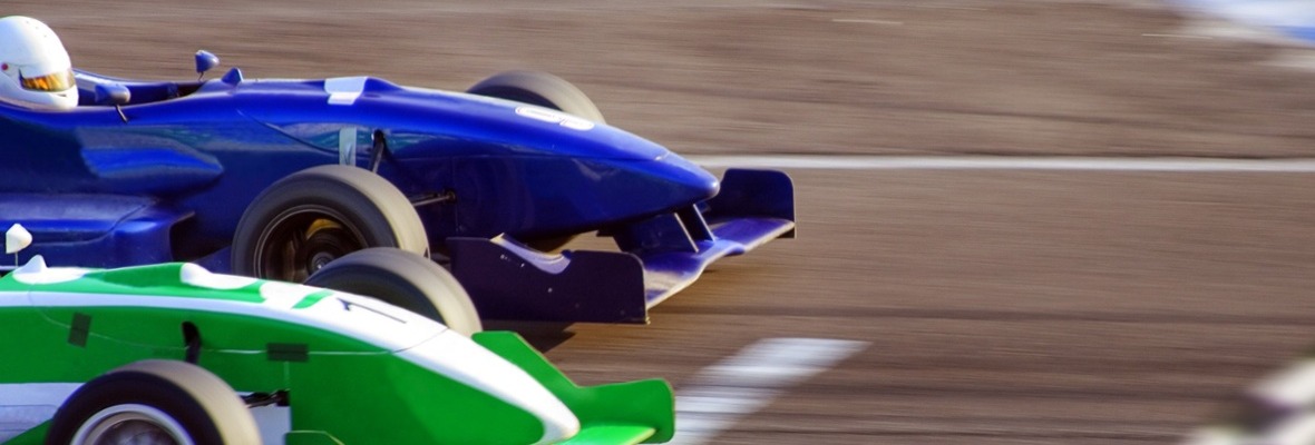 Two racing cars