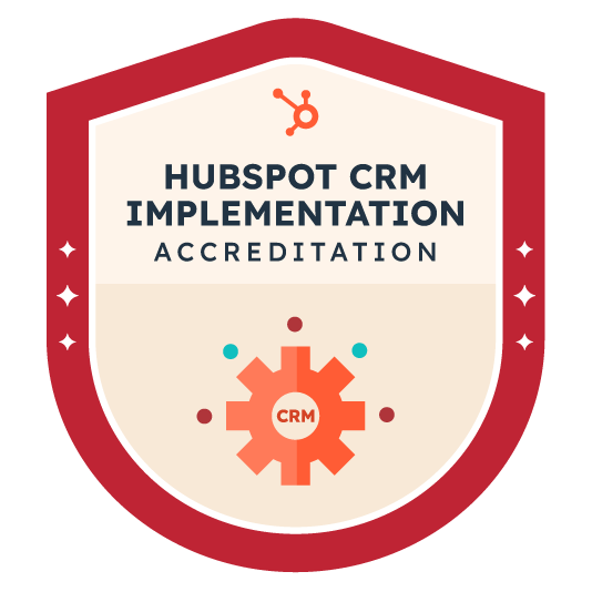 Implémentation CRM Badge d'accréditation HubSpot