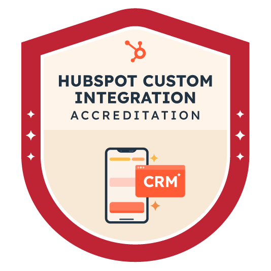 Intégration personnalisée Badge d'accréditation HubSpot