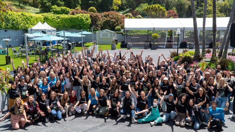 SmartBug Media's employees posing for a group photo