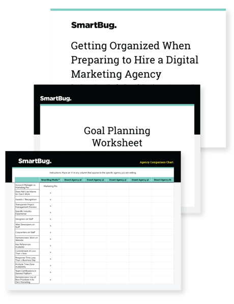 Screenshots of the marketing agency packet