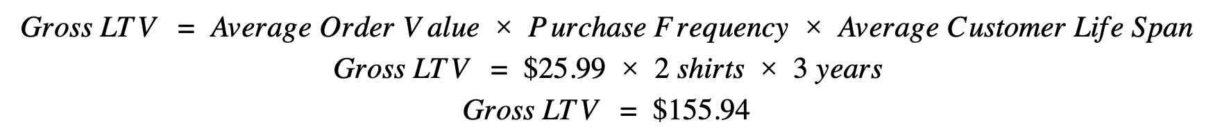 gross LTV formula example