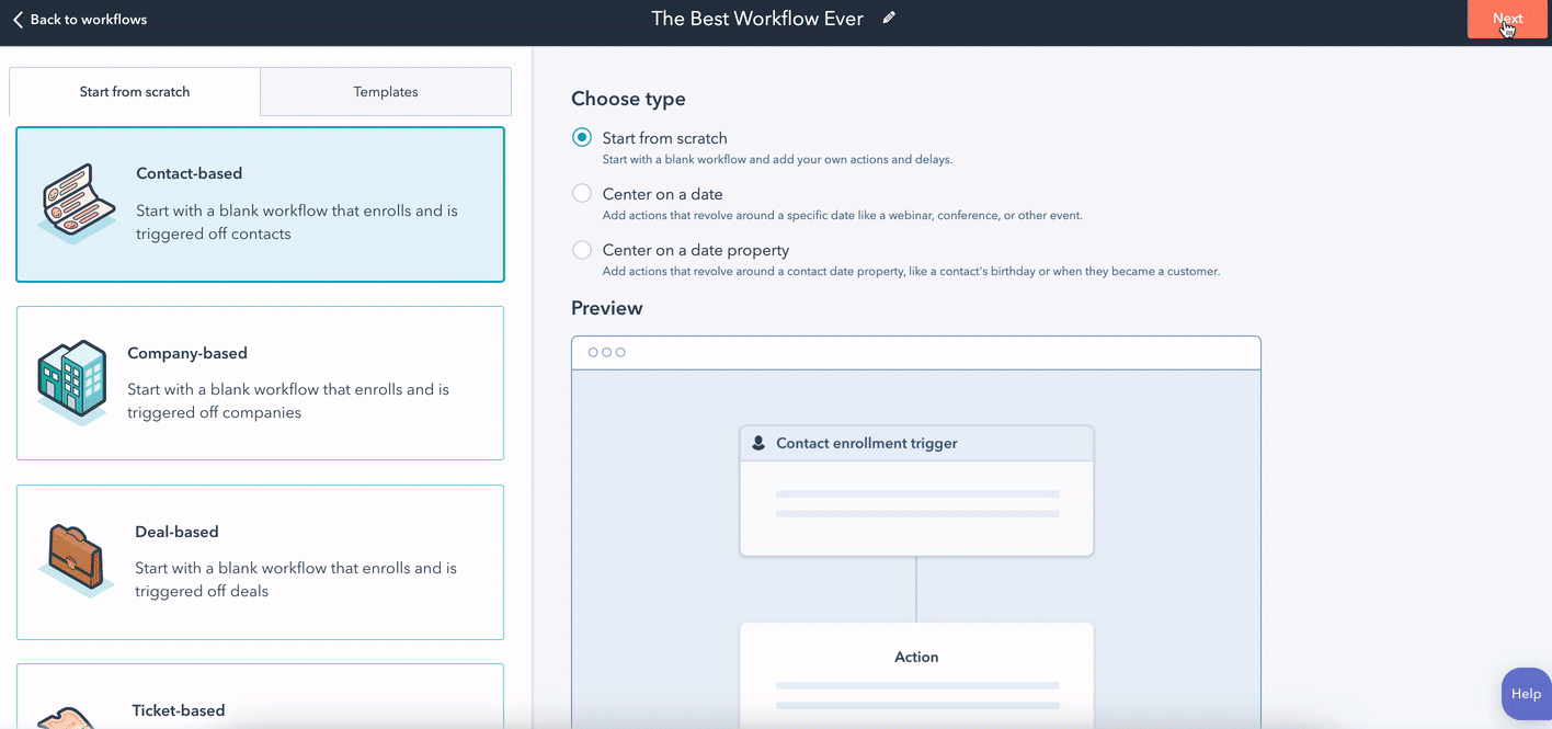 workflow set up process