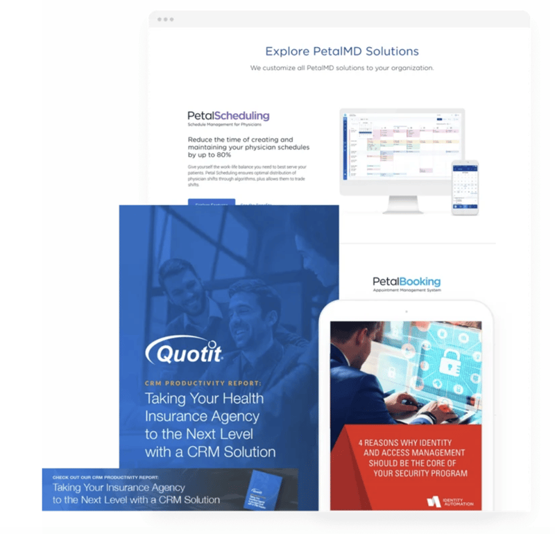 Screenshots of SmartBug SaaS client websites