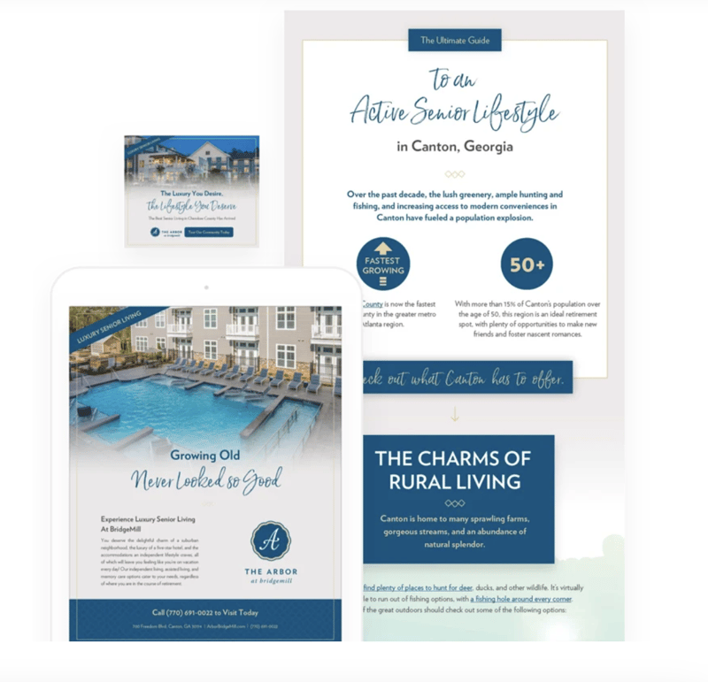 senior living website compilation