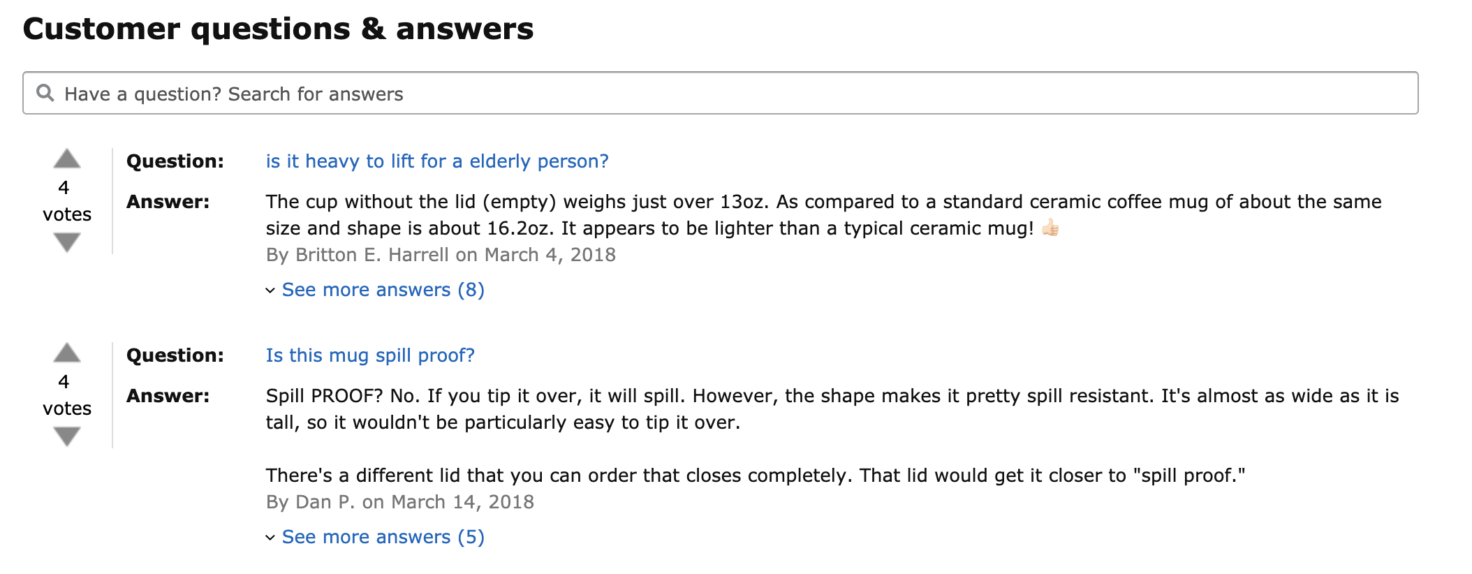 Searching FAQ on Amazon