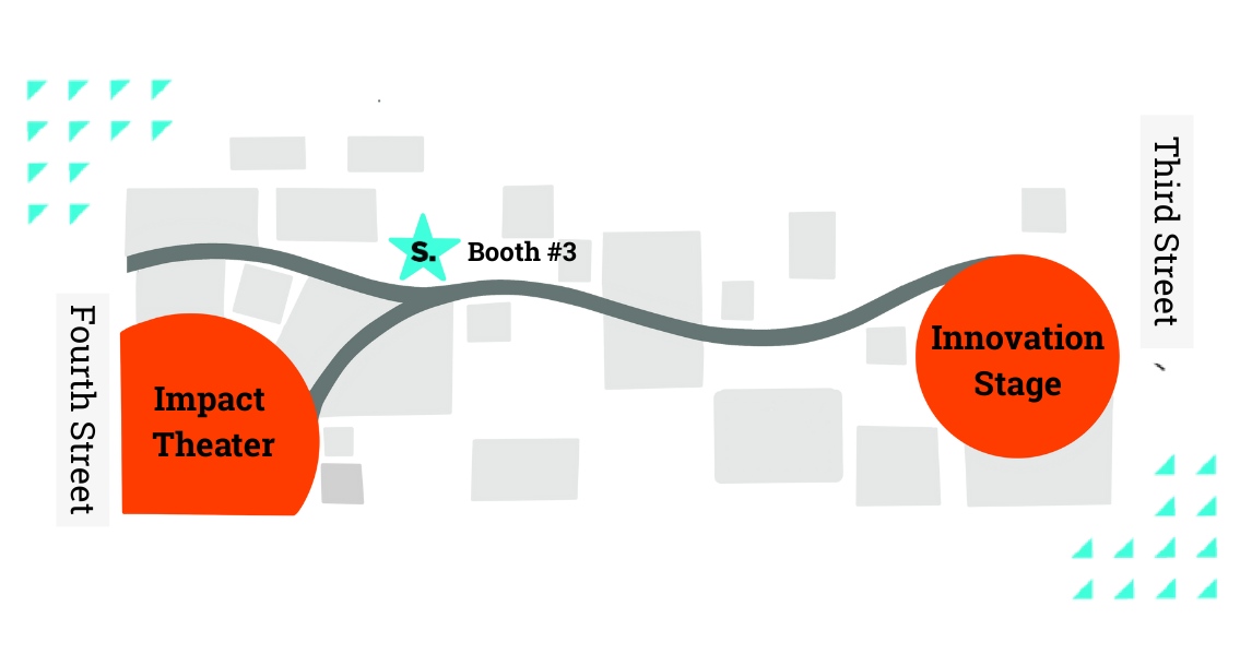 Map diagram of SmartBug Booth 3 at INBOUND25