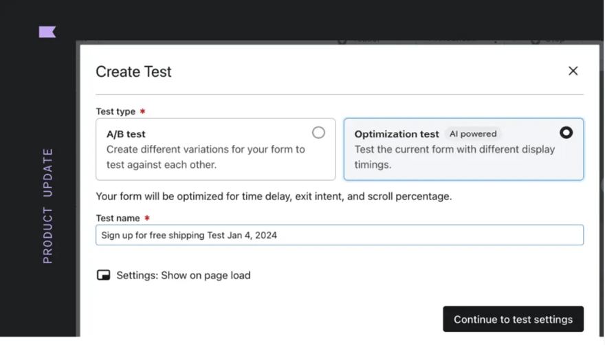 January 2024 Klaviyo Update - Use AI To Find The Best Display Time For Sign-Up Forms