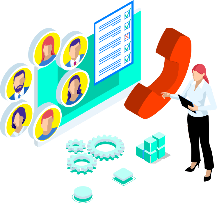 illustration of a customer support agent