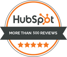 hubspot 500 reviews badge