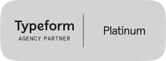 SmartBug Partner, Platinum Typeform Agency Partner badge