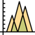 icon of a line graph going up and down in peaks and lows