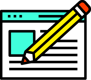 website writing icon