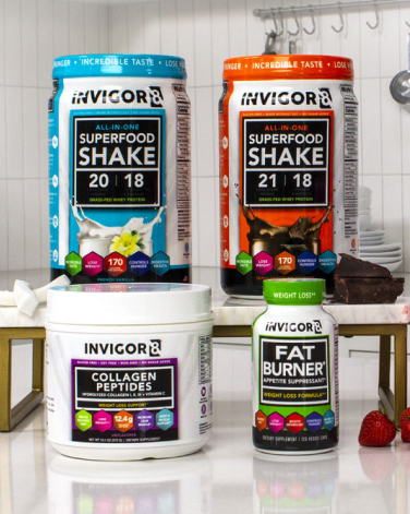 Invigor8 Superfood Shake, Collagen Peptides, Fat Burner