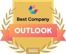 Logo for Comparably's Best Company Outlook 2023 Award