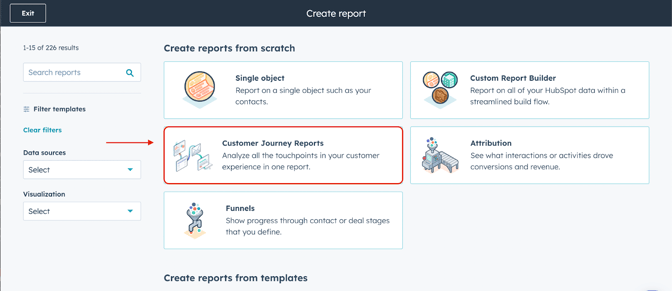 Customer journey report