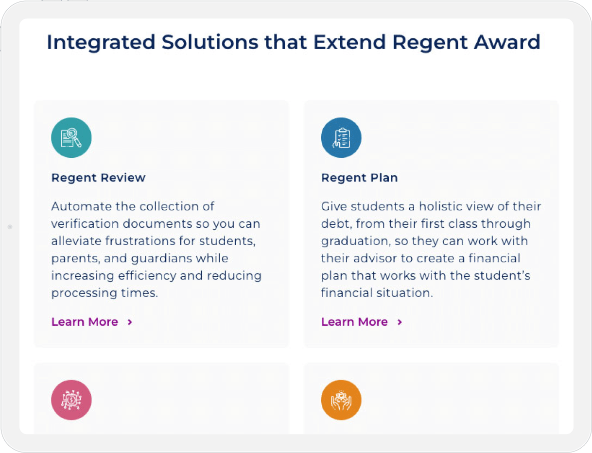 Regent Education Web Design Portfolio Organize Solutions example