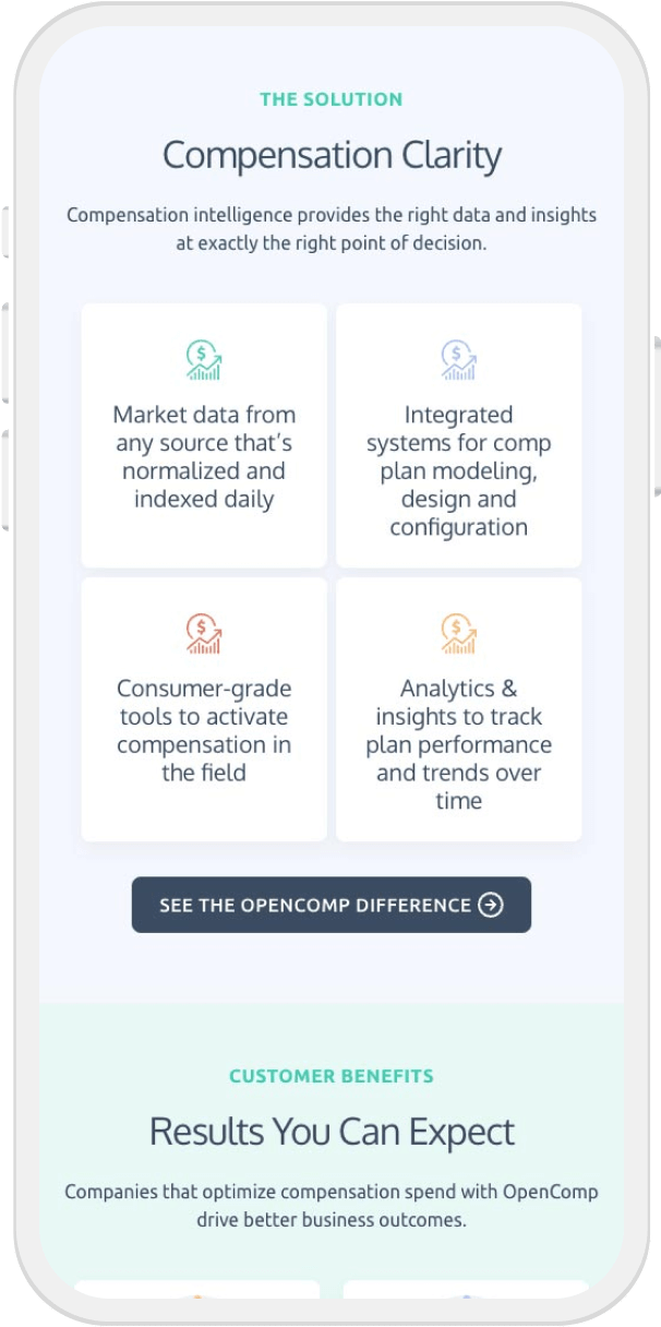 OpenComp web design mobile slide A