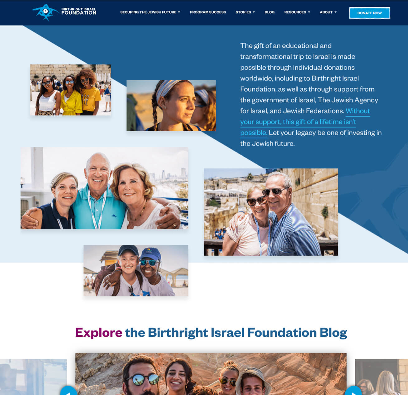 Copywriting for Birthright Israel Foundation