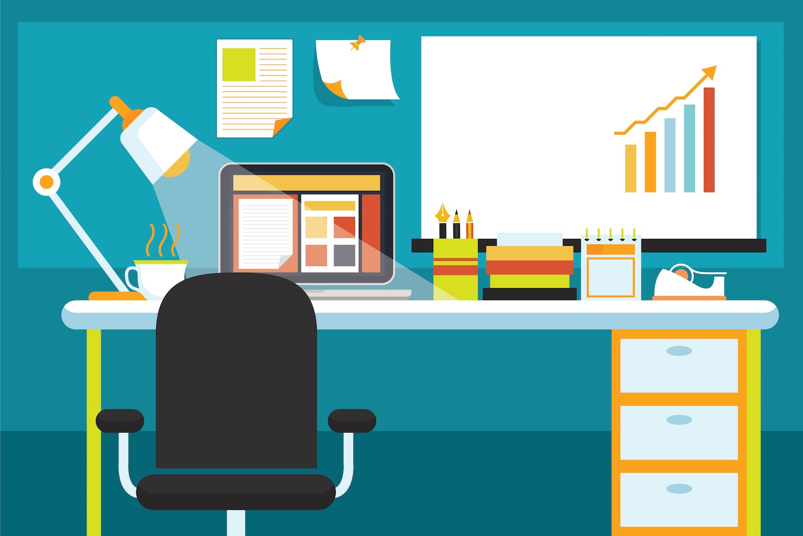 setting up office