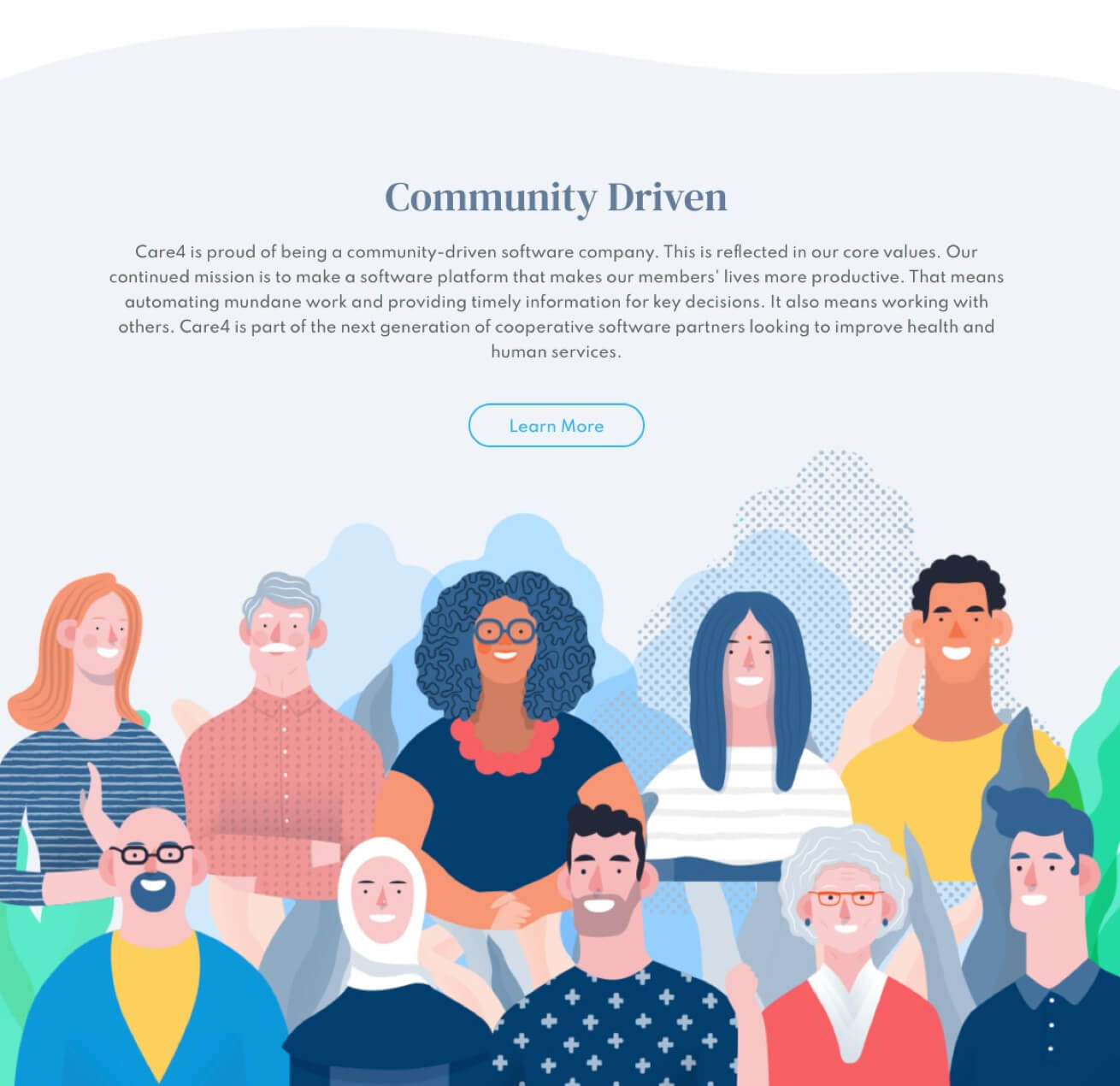 Community-Focused Stock Image in Website