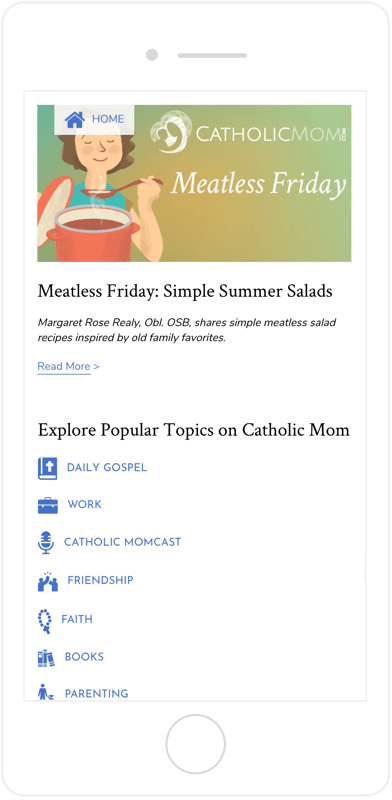 CatholicMom Clean Design - Mobile