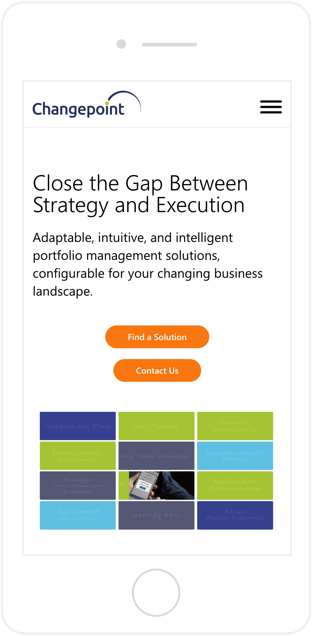 Changepoint website on mobile