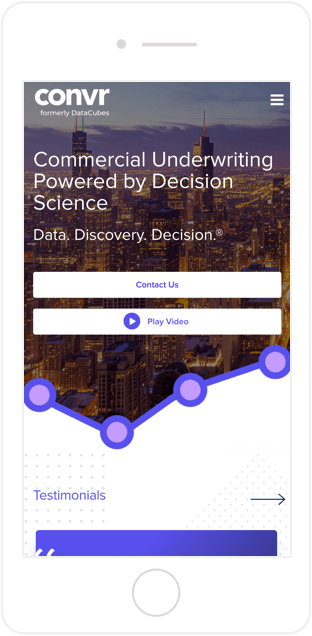Convr Website Mobile View