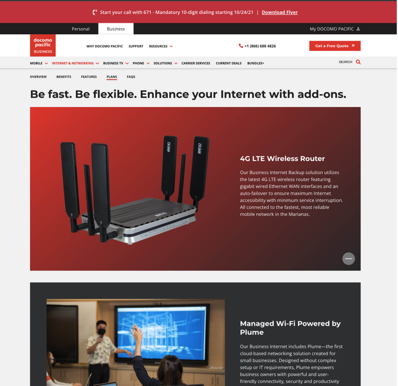 Docomo New Website Design by SmartBug Media