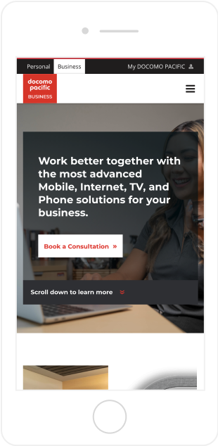 Docomo Website Mobile View