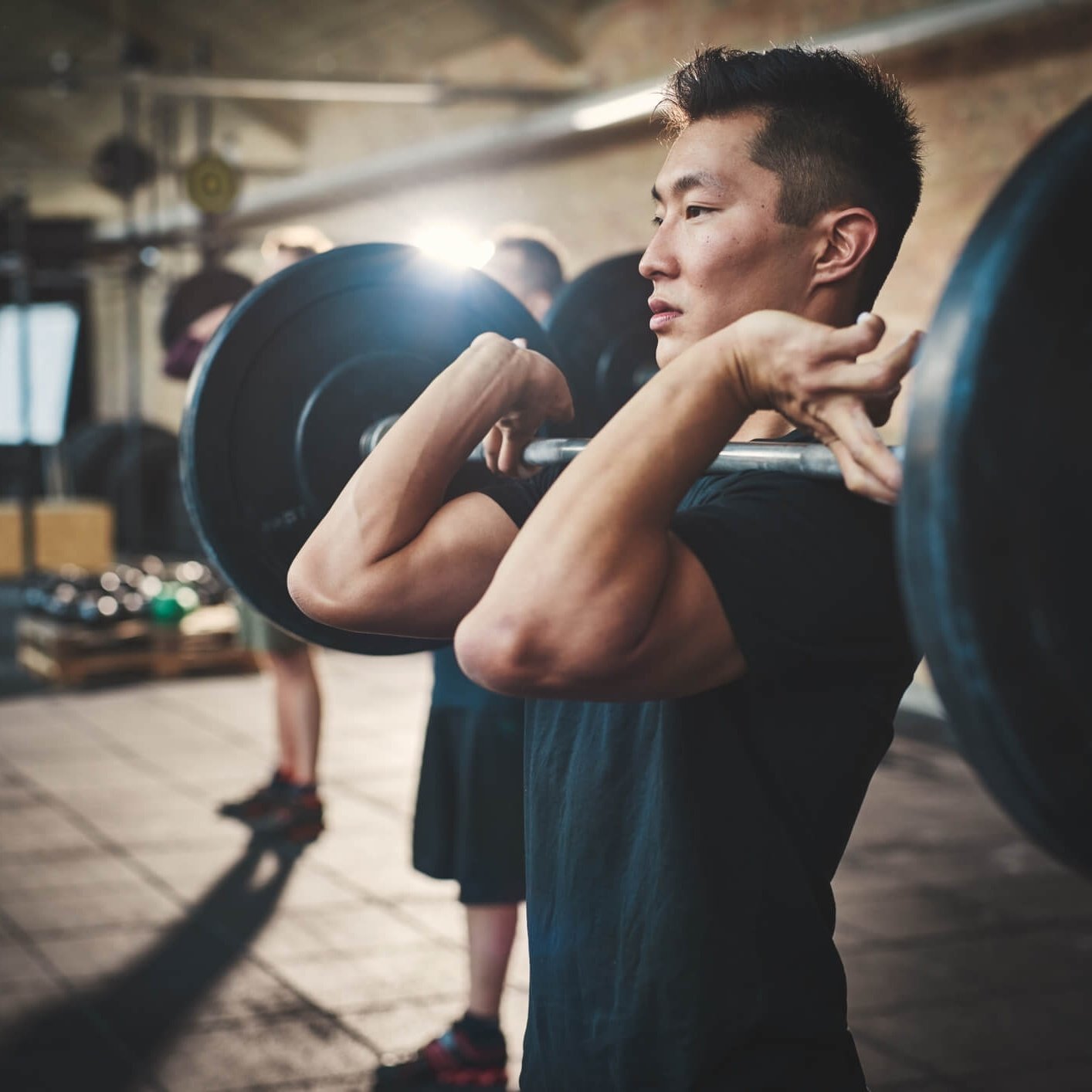 Man lifting weights