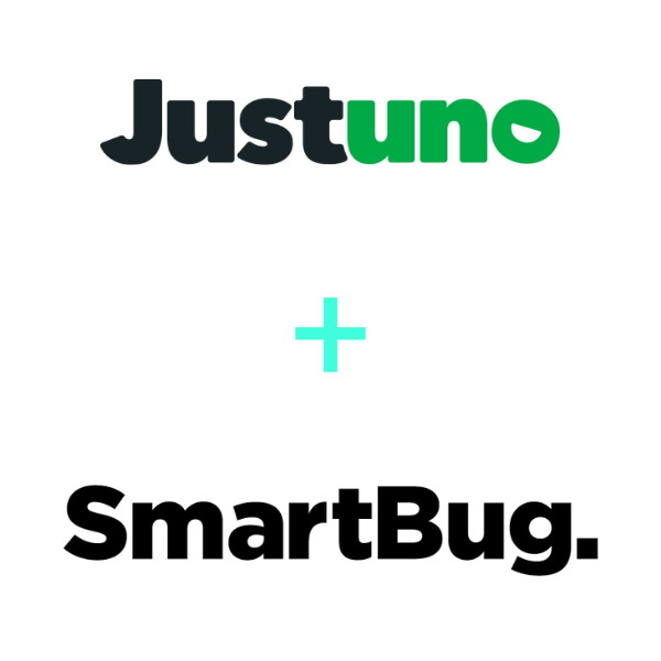 Justuno and SmartBug partnership logos