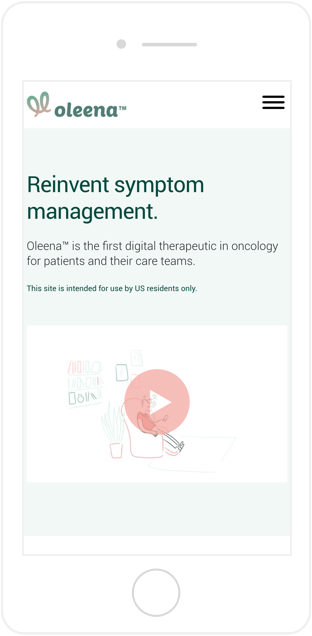 Oleena website on mobile