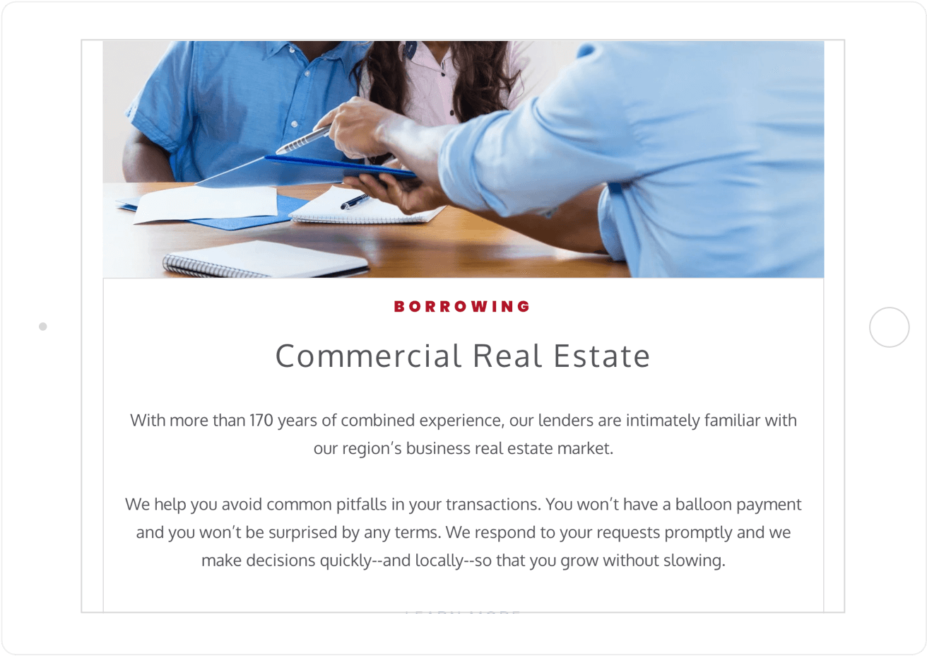 Crews Bank Corp Website Copy