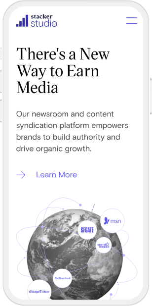 Stacker Studio's Website on Mobile