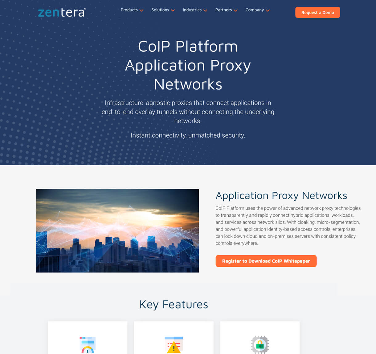 Zentera web design desktop