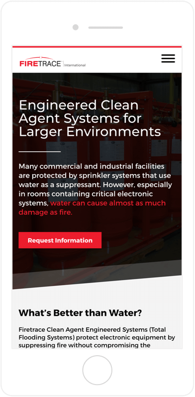 Firetrace website angles on mobile