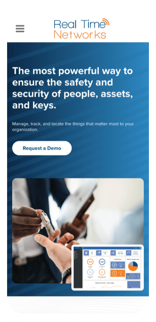 Real Time Networks Website Mobile View