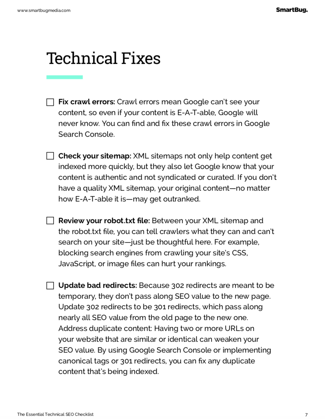 SEO Technical Fixes