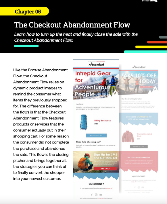 Email Marketing Templates for E-Commerce: The Checkout Abandonment Flow Graphic