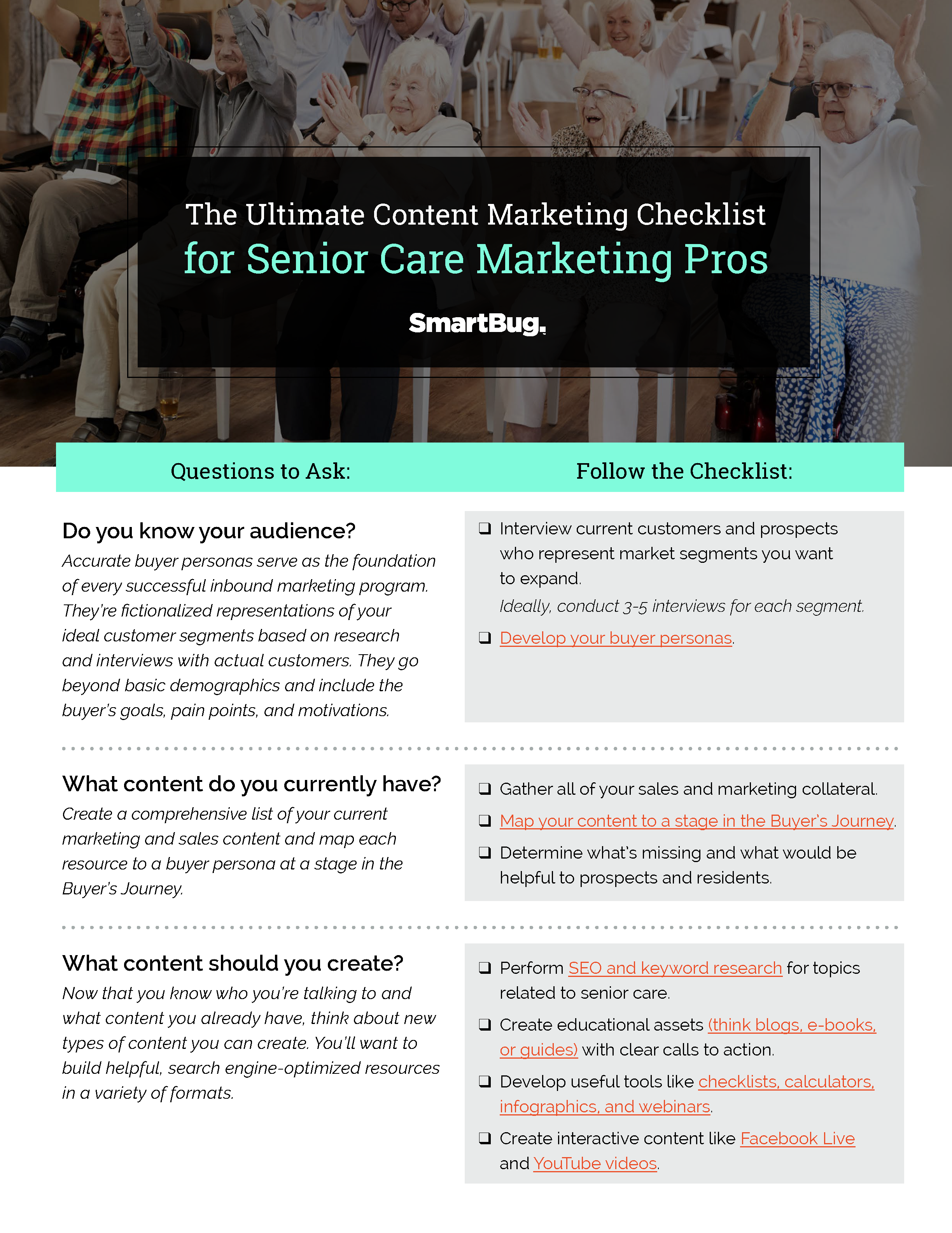 The Ultimate Content Marketing Checklist for Senior Care Marketing Pros