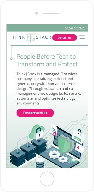 Think|Stack Website Mobile View